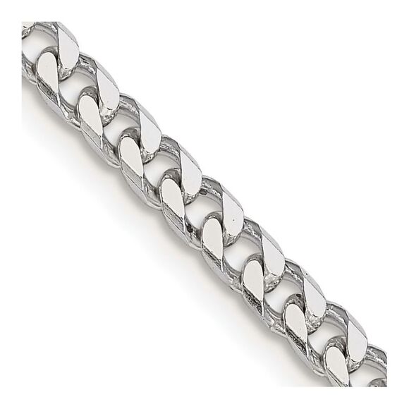 Kazi Luxury Sterling Silver Polished 3.5mm Curb Chain